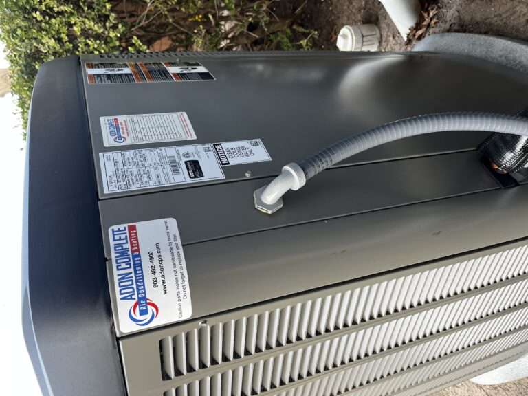 A close up of the side of an air conditioner